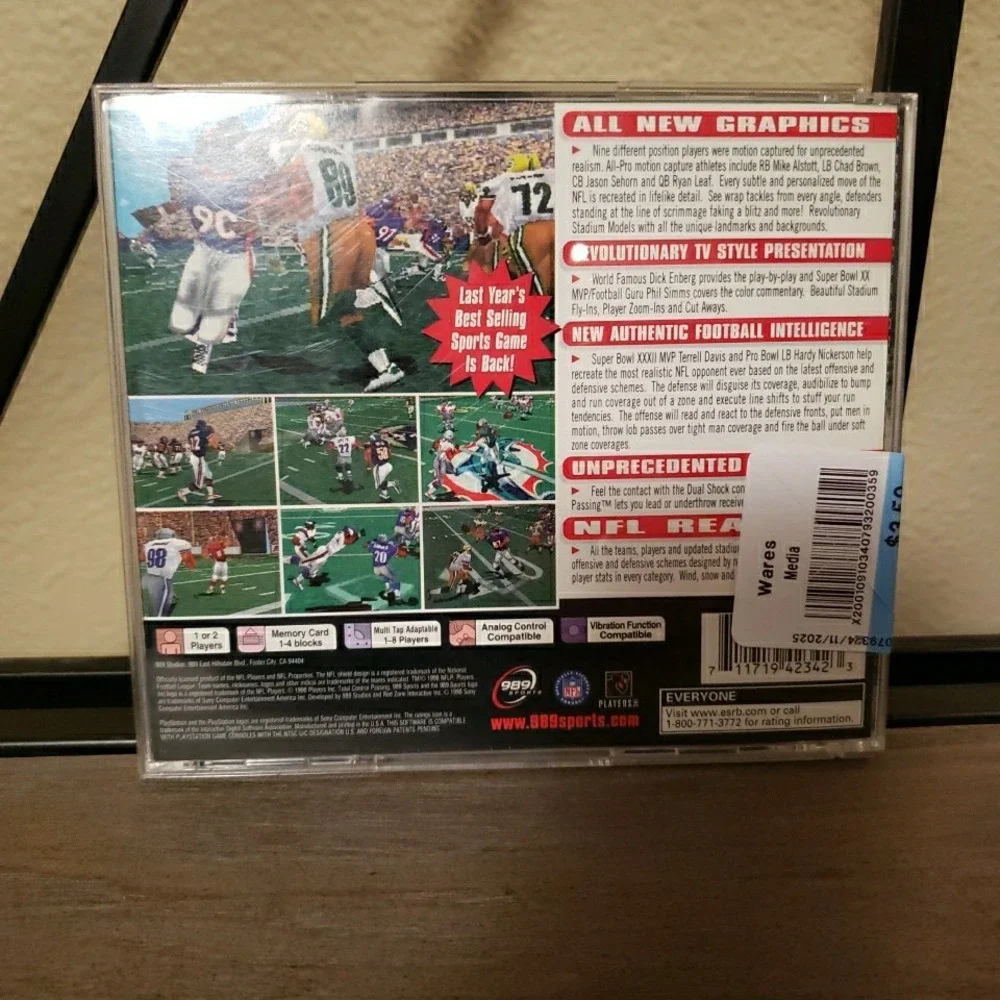 NFL GameDay 99 (Sony PlayStation 1, 1998)‎